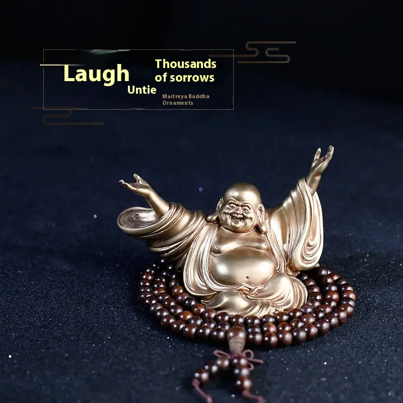 Maitreya Brass Car Decoration Exquisite Crafts