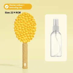 Pet Durian Massage Comb Float Hair Cleaning Cleaner - Yellow With Spray Bottle - View 1