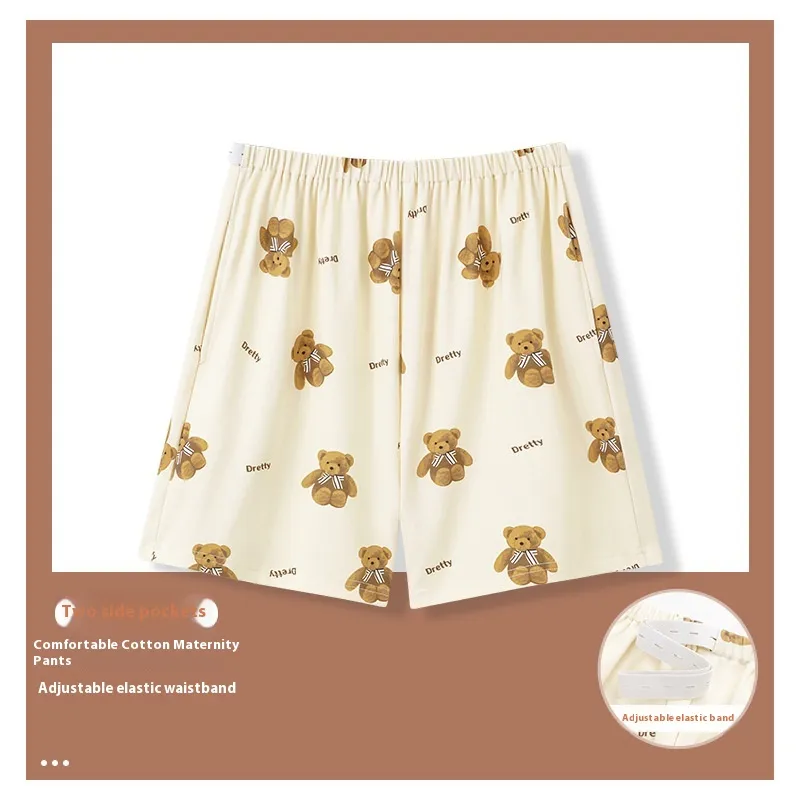 Summer New Pregnant Women Adjustable Cartoon Pajama Pants Thin - Hd5304Color-M