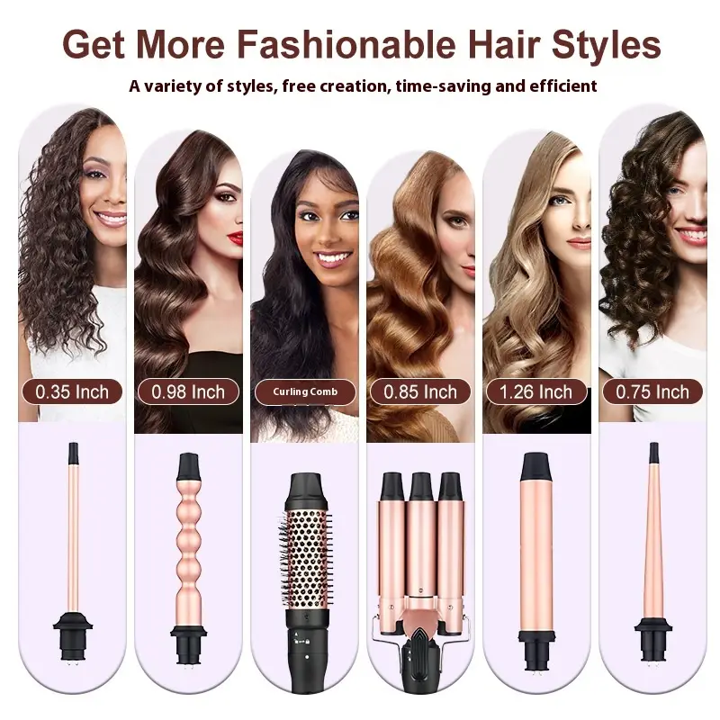 All-in-one Three-tube Water Wave Hair Curler