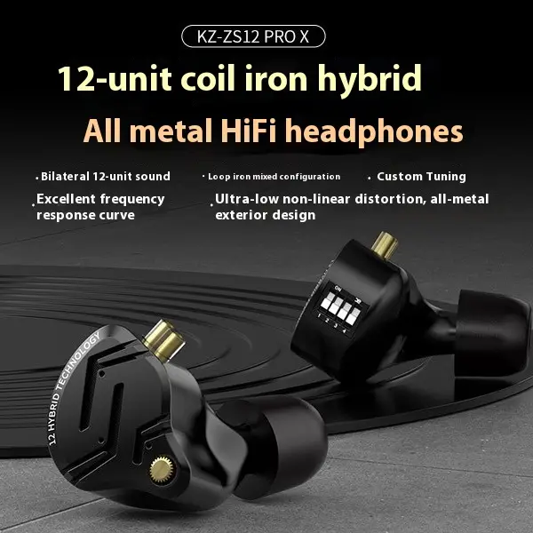12-unit Circle Iron Earphone Adjustable Tone Monitor In-ear Changeable Wire