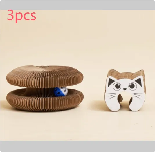 Creative Cat Scratch Board Decompression Grinding Claw Corrugated Paper Pet Toy Supplies 3Pcs - Shop at LoveMi