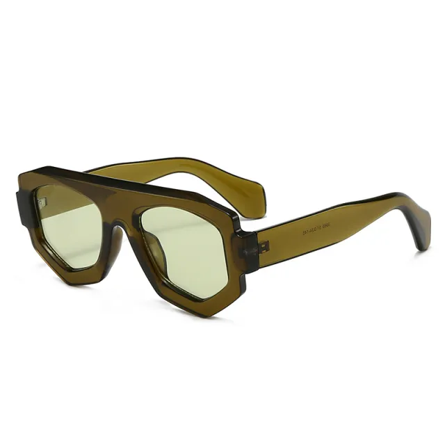 Personalized Plain Glasses Travel Street Shot Color Glasses Frame Green - Shop at LoveMi