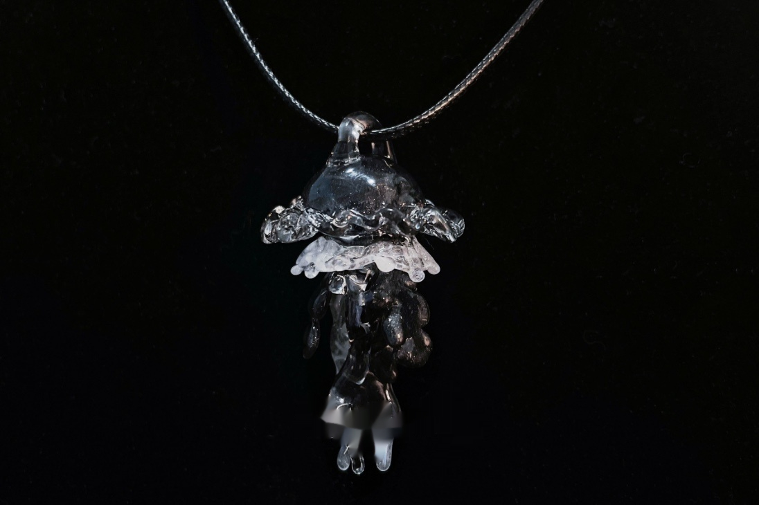 Sea Elf Jellyfish Artwork Creative Glass Necklace