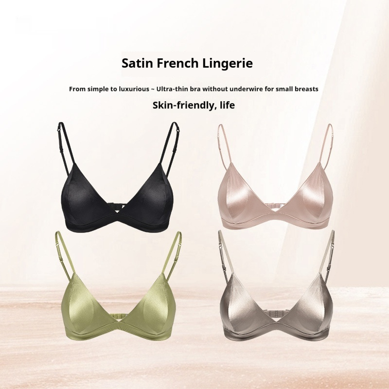 Wireless Silk Triangle Cup Bra
