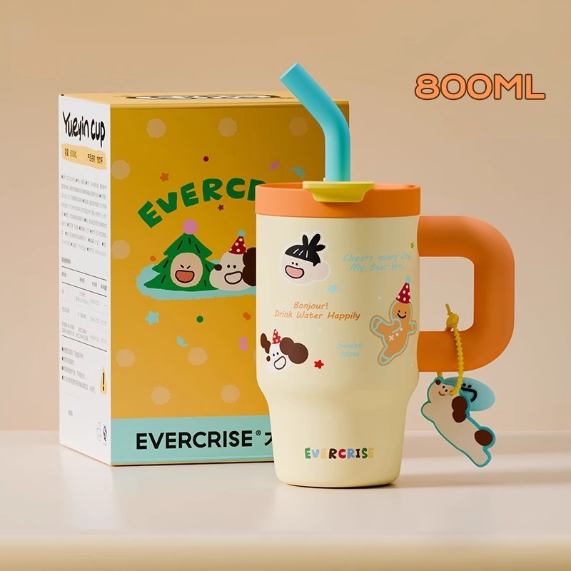 Women's Vacuum Cup Large Capacity Straw Kettle