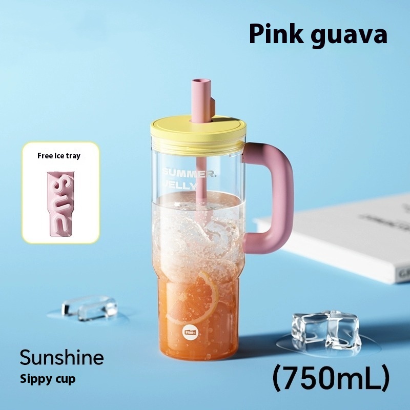 كوب مياه محمول كبير السعة مع مصاص من تريتاني