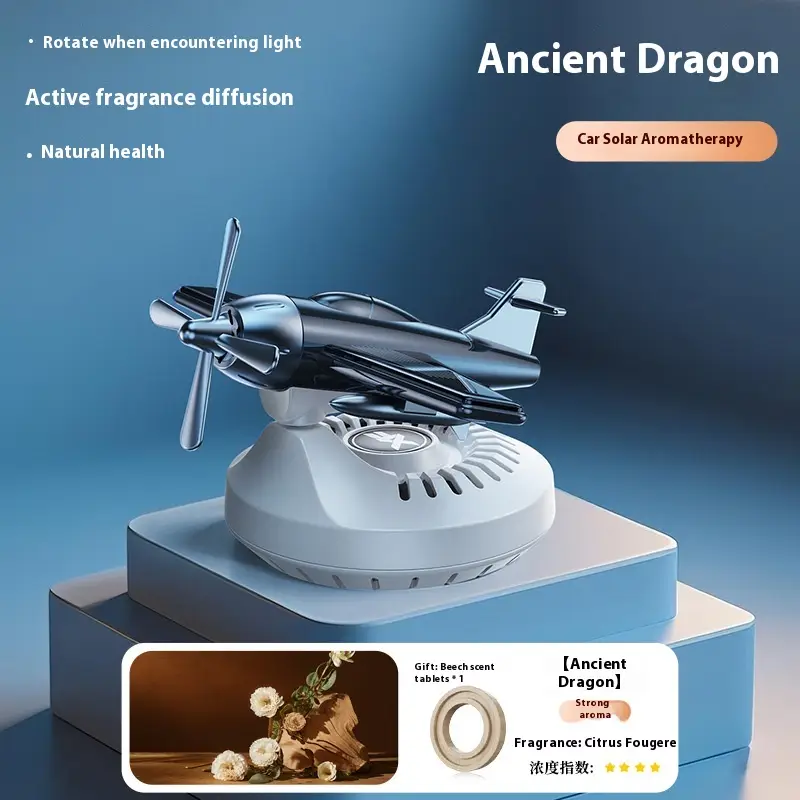 Rotating Solar Power Vehicle Perfume Holder Decoration Ornaments