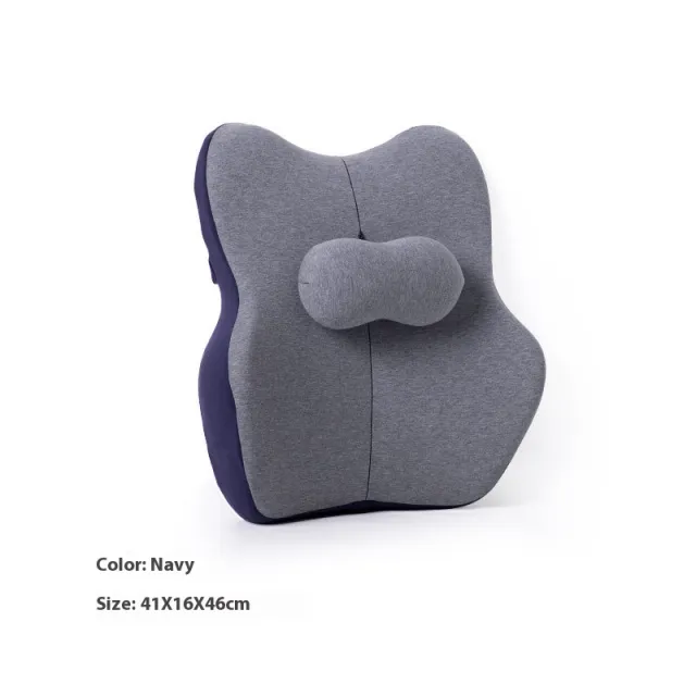 Lumbar Support Pillow Seat Back Waist Pillow Lumbar Support Navy Blue - Shop at LoveMi