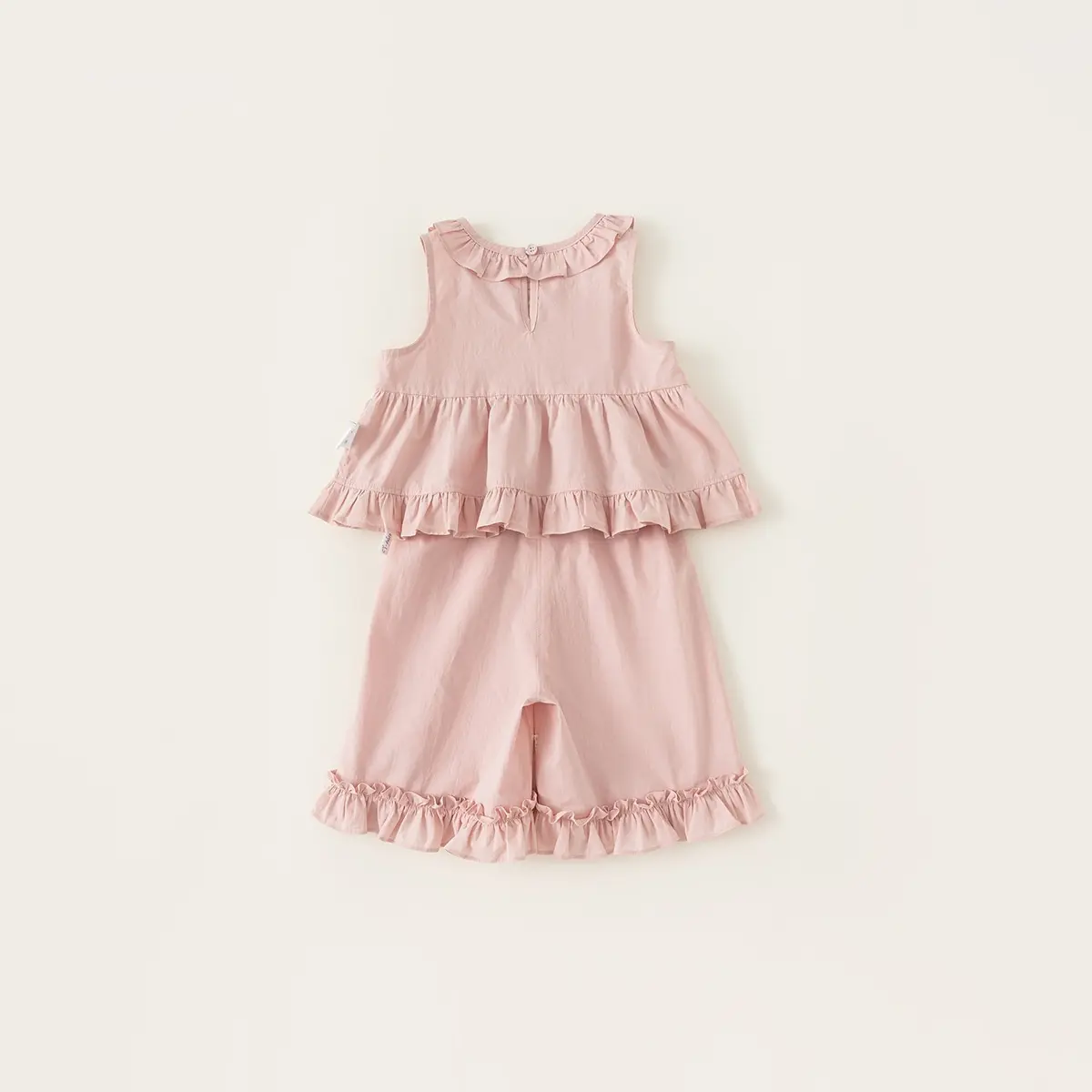 Girls' Embroidered Sleeveless Top Lace Two-piece Pants