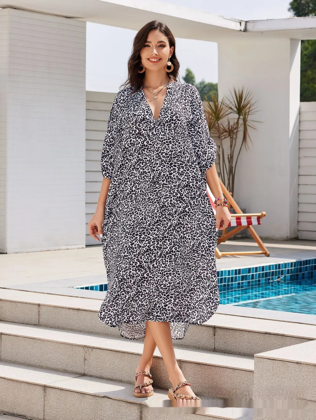 Women's Fashion Printed Bikini Sun Protection Shirt - Mb312