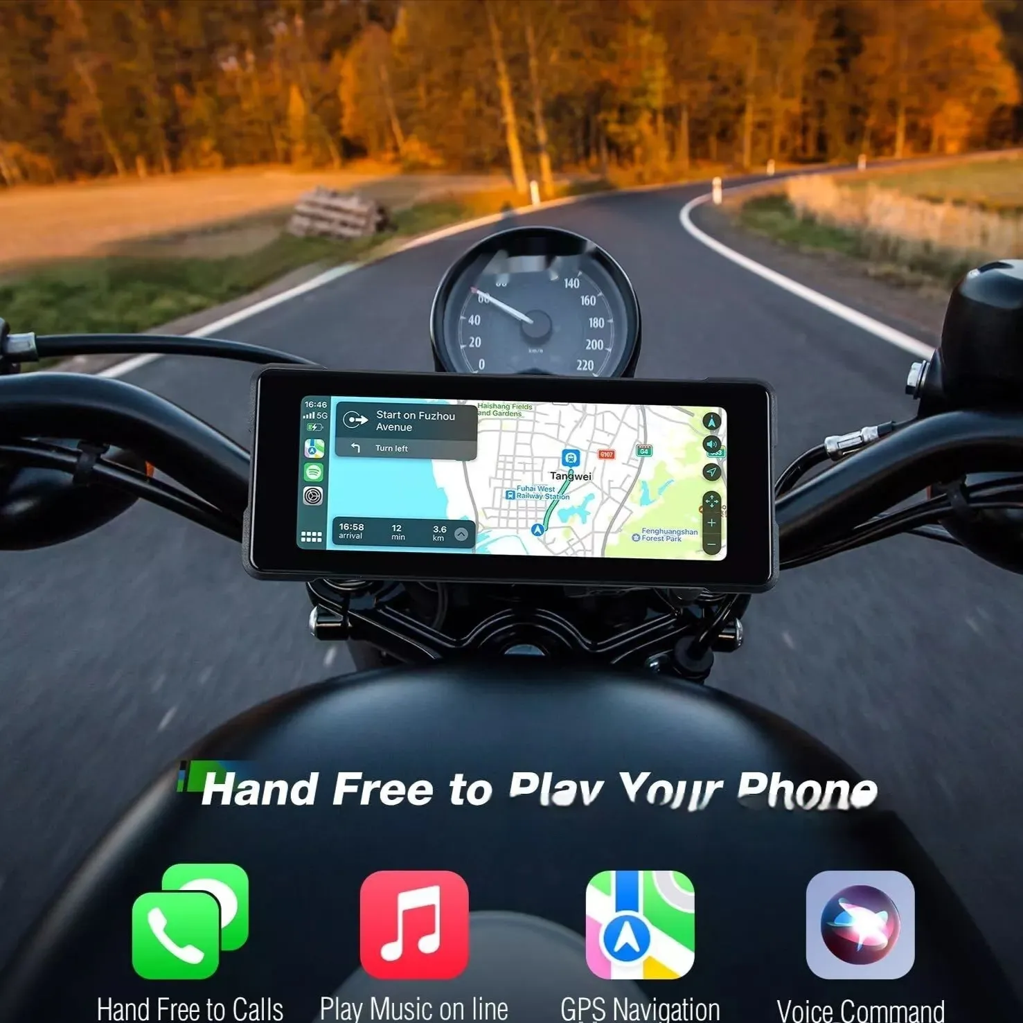 6.86-inch Motorcycle Driving Recorder HD Dual Lens