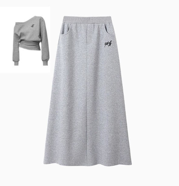 Sports Casual Waist Tight Top Waist Slant Shoulder Suit Sweater Dress - Shop at LoveMi