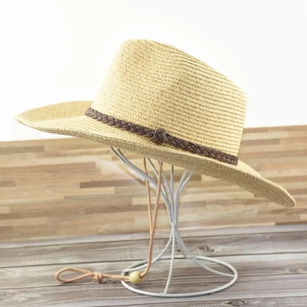 Summer Men's Foldable Outdoor Sun Hat Big Brim Straw