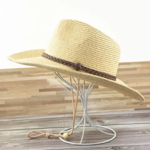 Summer Men's Foldable Outdoor Sun Hat Big Brim Straw