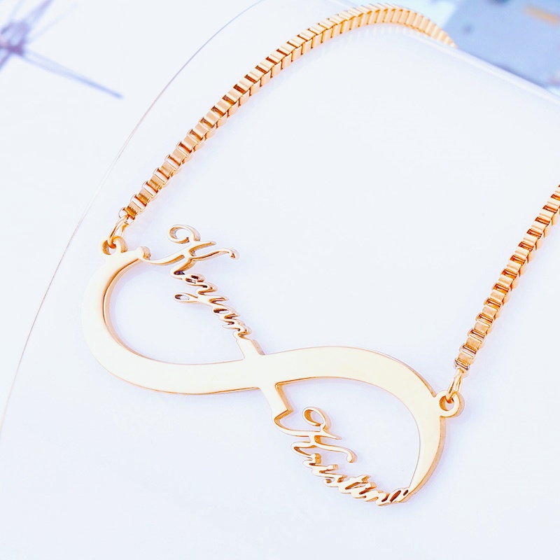 Creative Titanium Steel Name Pendant Necklace