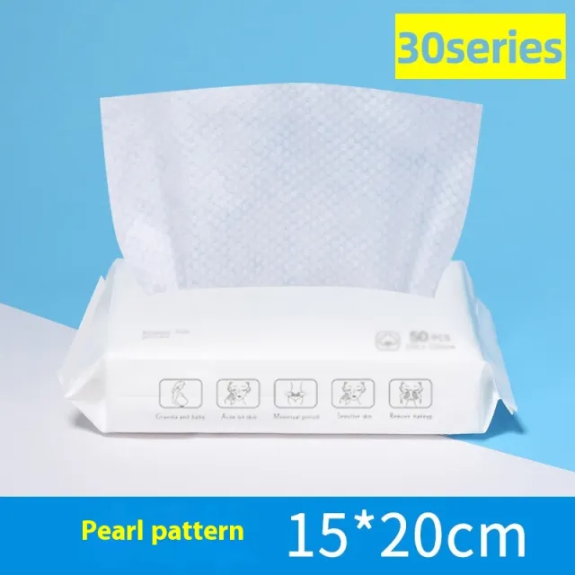 Extra Thick Face Cloth Disposable Cotton Pads Paper Makeup Remover Mini Bag 15X20Cm Pearl Pattern - Shop at LoveMi