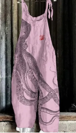 Fashion Animal Retro Printed Women's Jumpsuit 6Style 2Xl - Shop at LoveMi