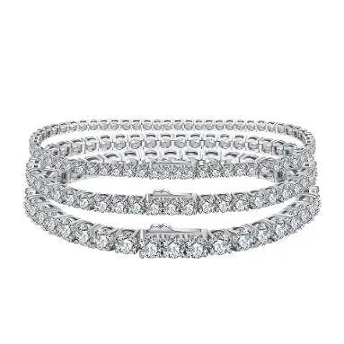S925 Sterling Silver Hair Nursing 40mm Tennis Bracelet