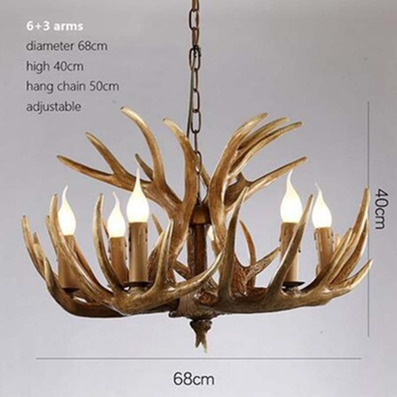 Nordic Retro Antlers Chandelier Personality Creative