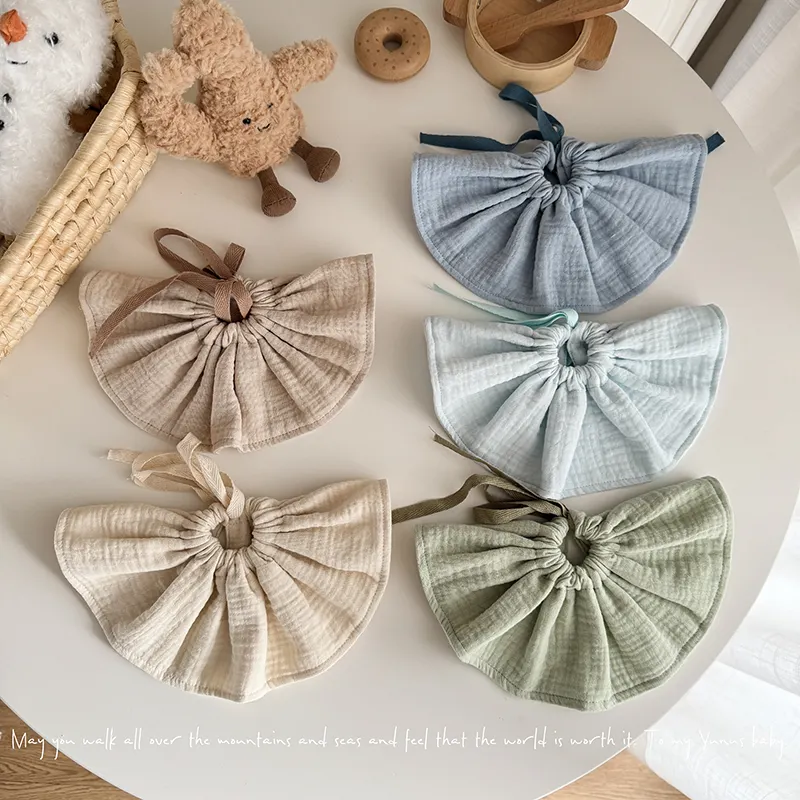 Pure Cotton Four-layer Gauze Lace Saliva Towel