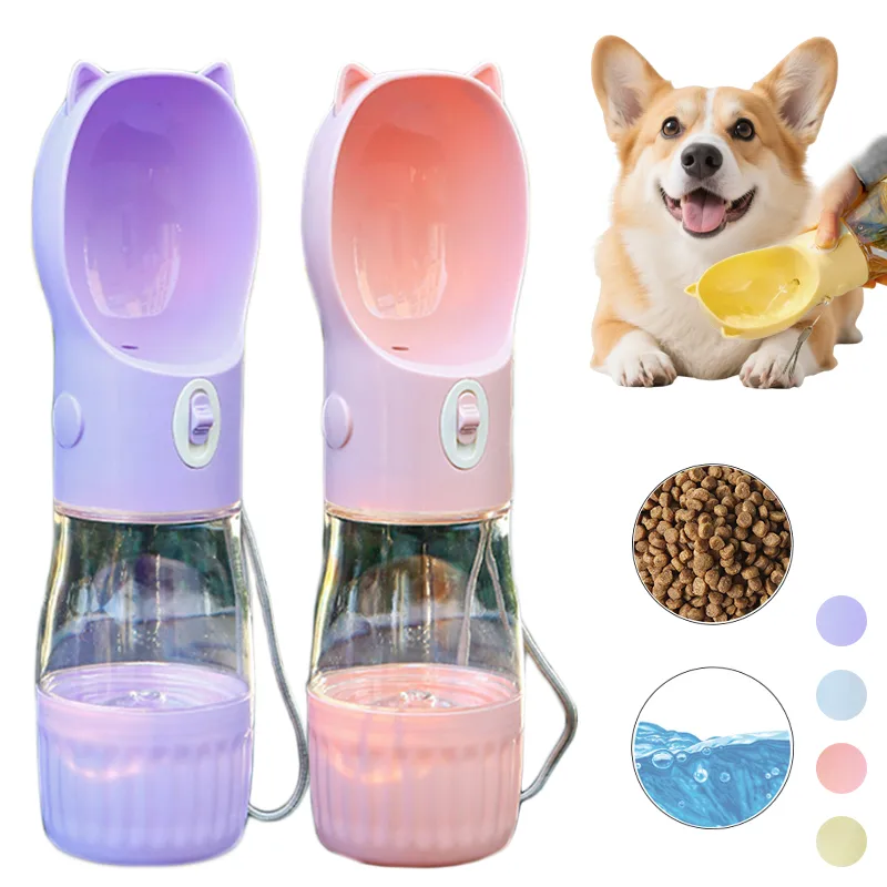 2 in 1 Portable Dog Water Bottle for Small