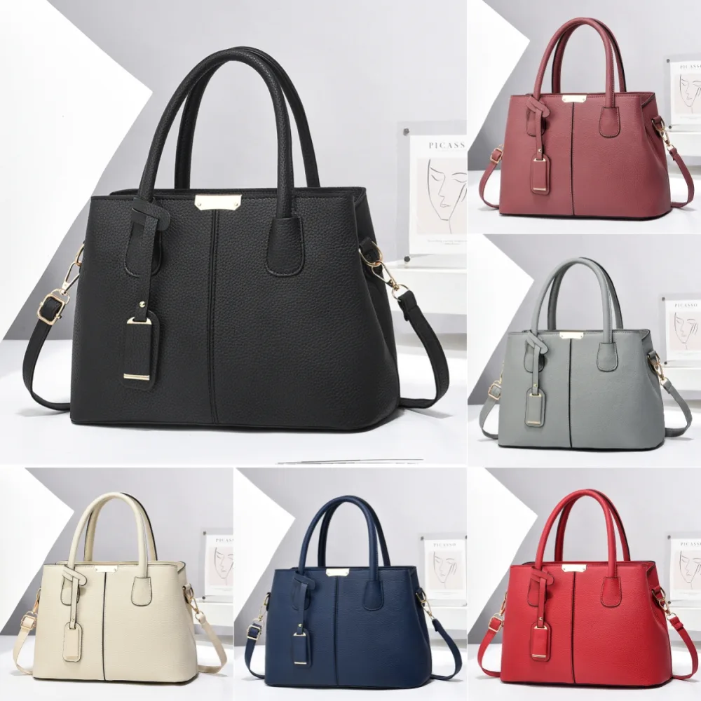 Women PU Leather Handbags Ladies Large Capacity Tote Bag
