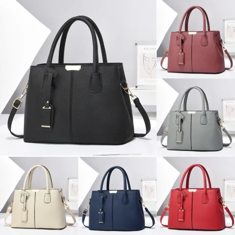 Women PU Leather Handbags Ladies Large Capacity Tote Bag