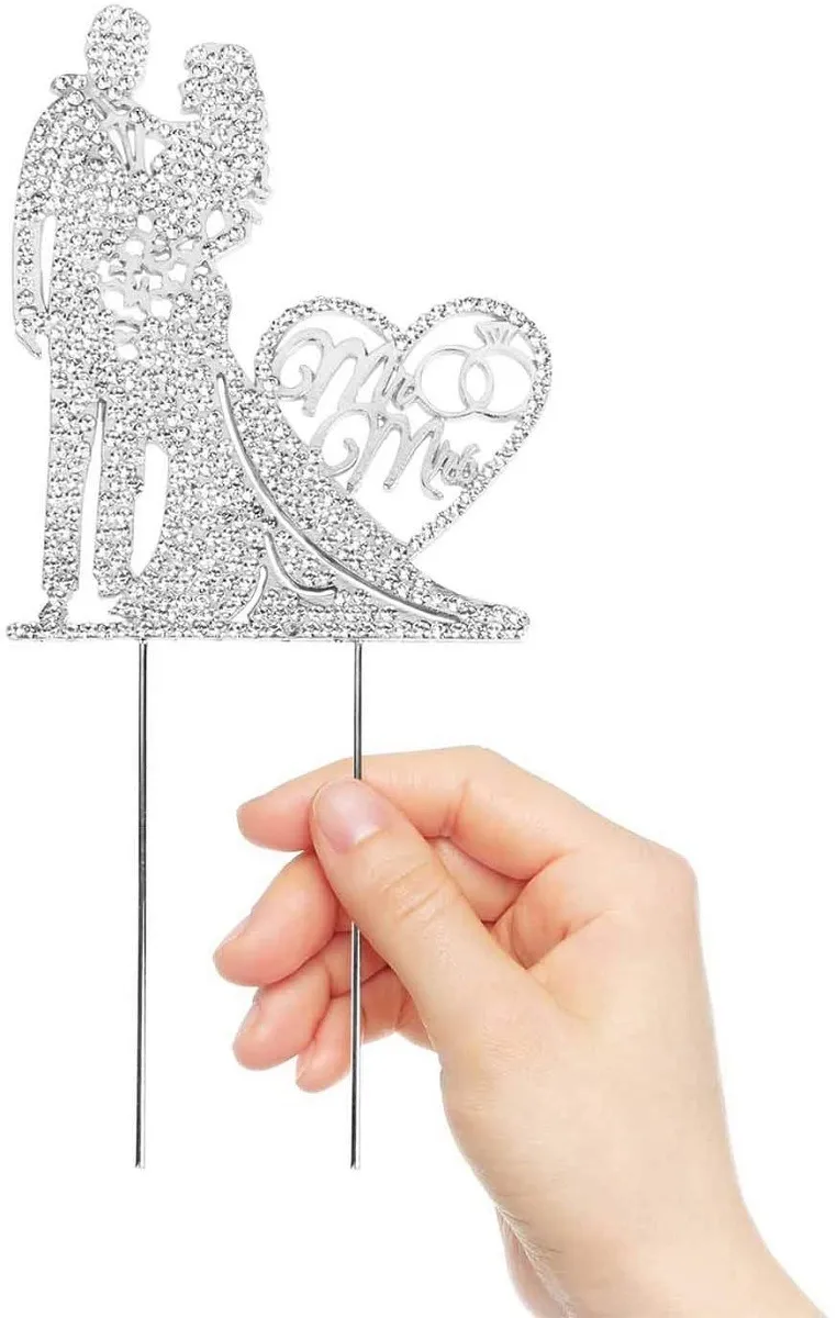 Bride And New Love Wedding Cake Insert - Silver 1