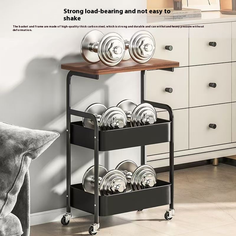 Removable Double-layer Coffee Table Trolley Living Room Sofa Storage Table - Image 3