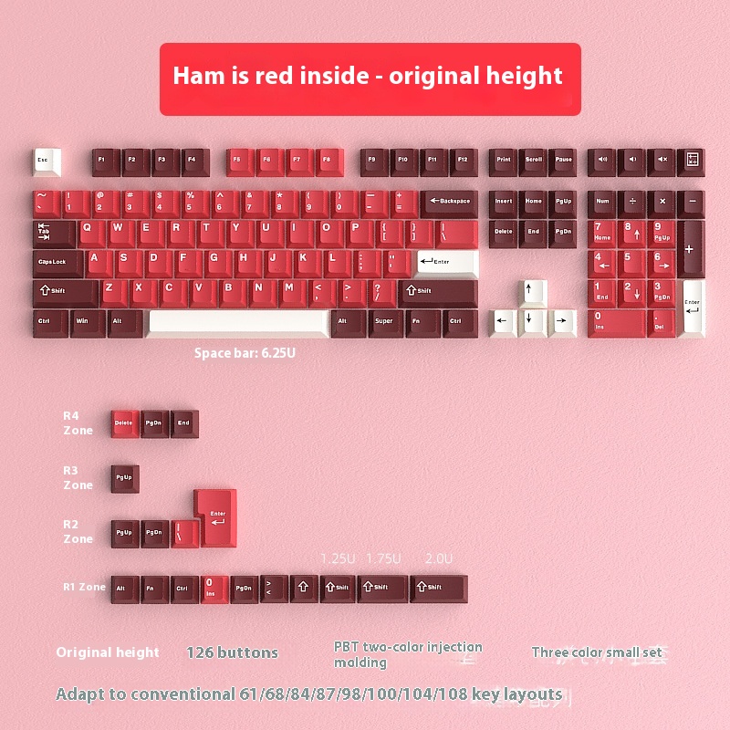Ham Mechanical Keyboard Keycaps PBT Material