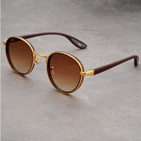 Women's Simple All-match Vintage Round Frame Sunglasses - Image 7