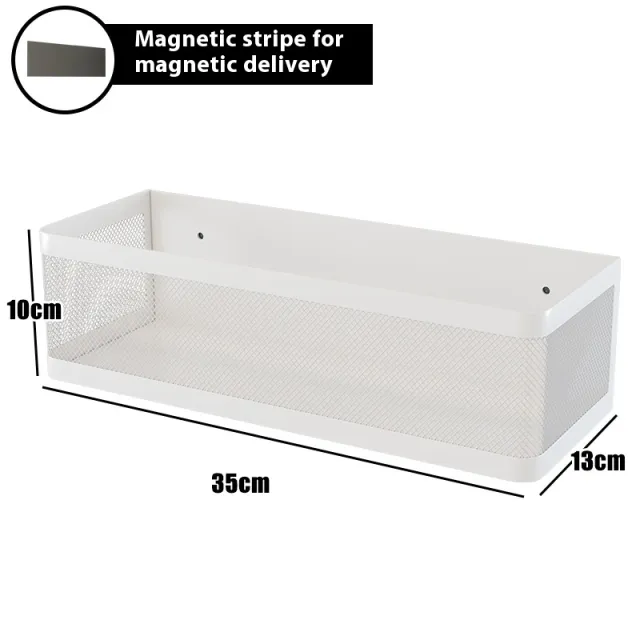 Kitchen Refrigerator Side Magnetic Storage Hanging Basket White Extra Large - Shop at LoveMi