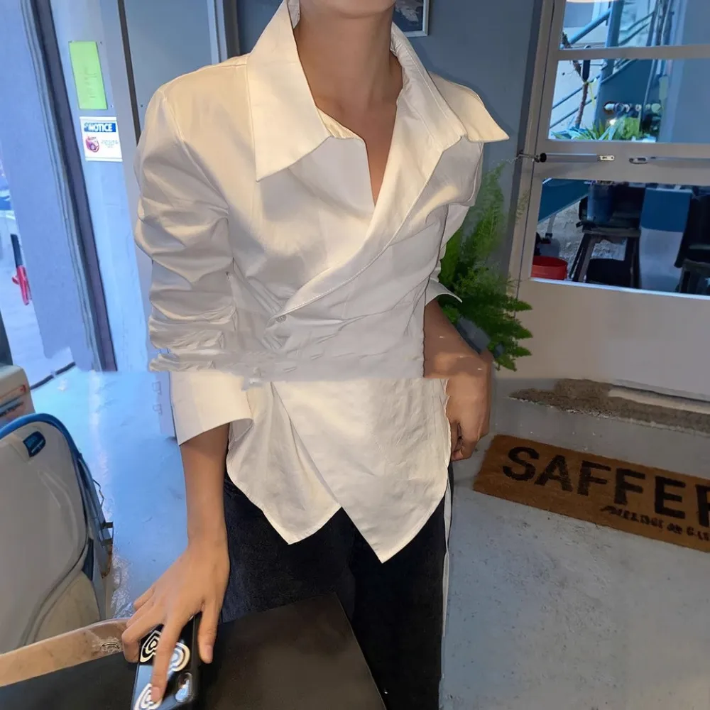Waist-tight Fashionable Irregular All-match Short Top