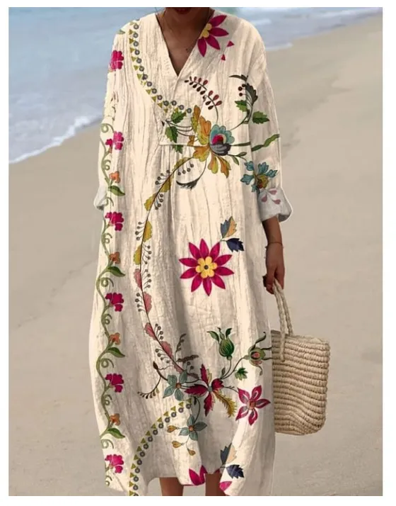3d Printed Round Neck Pullover Fashion Popular Stitching Ladies Dress - Bj182123471904