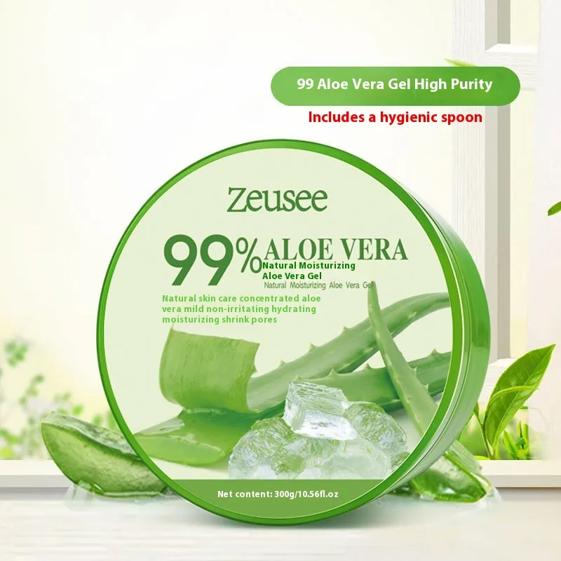 Aloe Vera Gel 98 Acne Control Product Hydrating Moisturizing Facial Cream With Spoon - 99 Aloe Vera Gel 300G