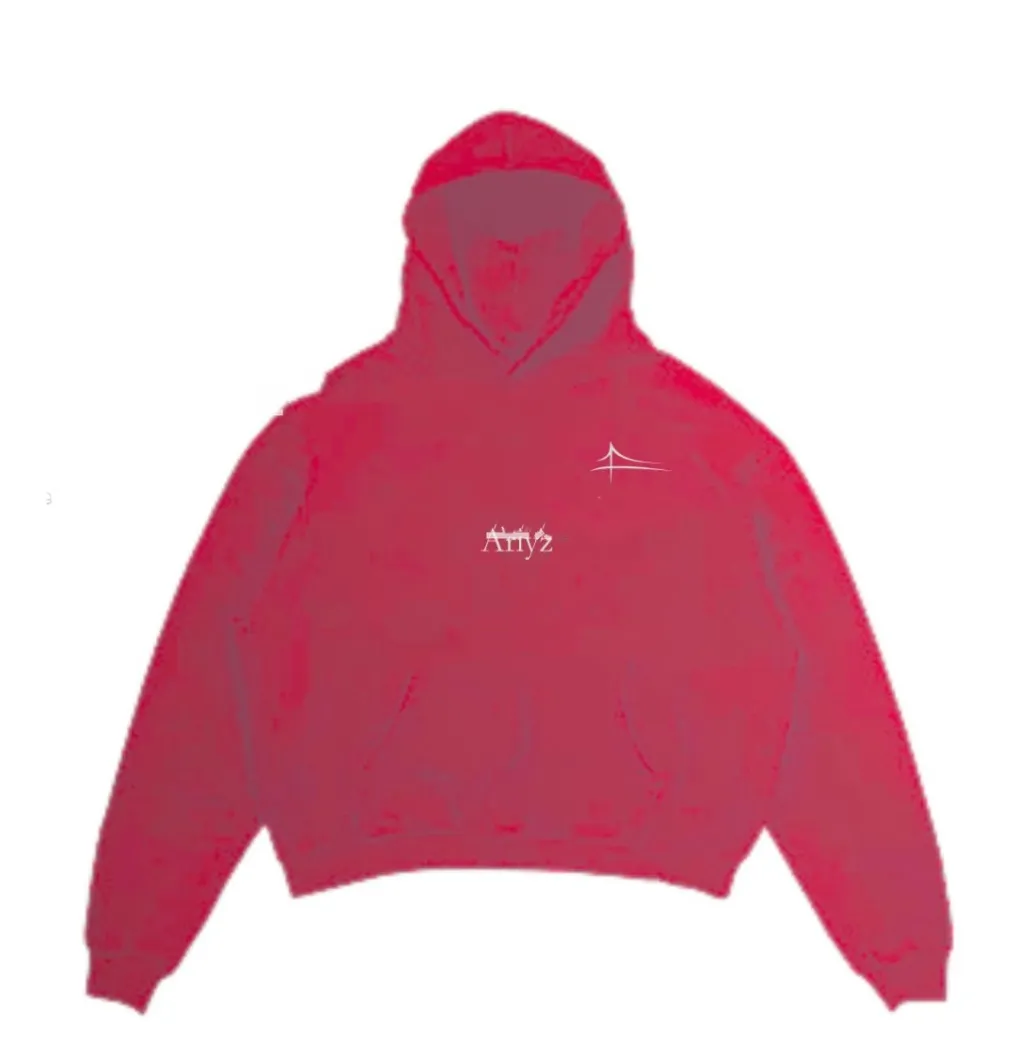 Women's Letter Printed Hoodie - Red