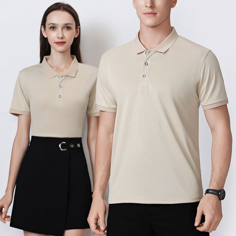 Ice Silk Overalls T-shirt Polo Shirt Short Sleeve