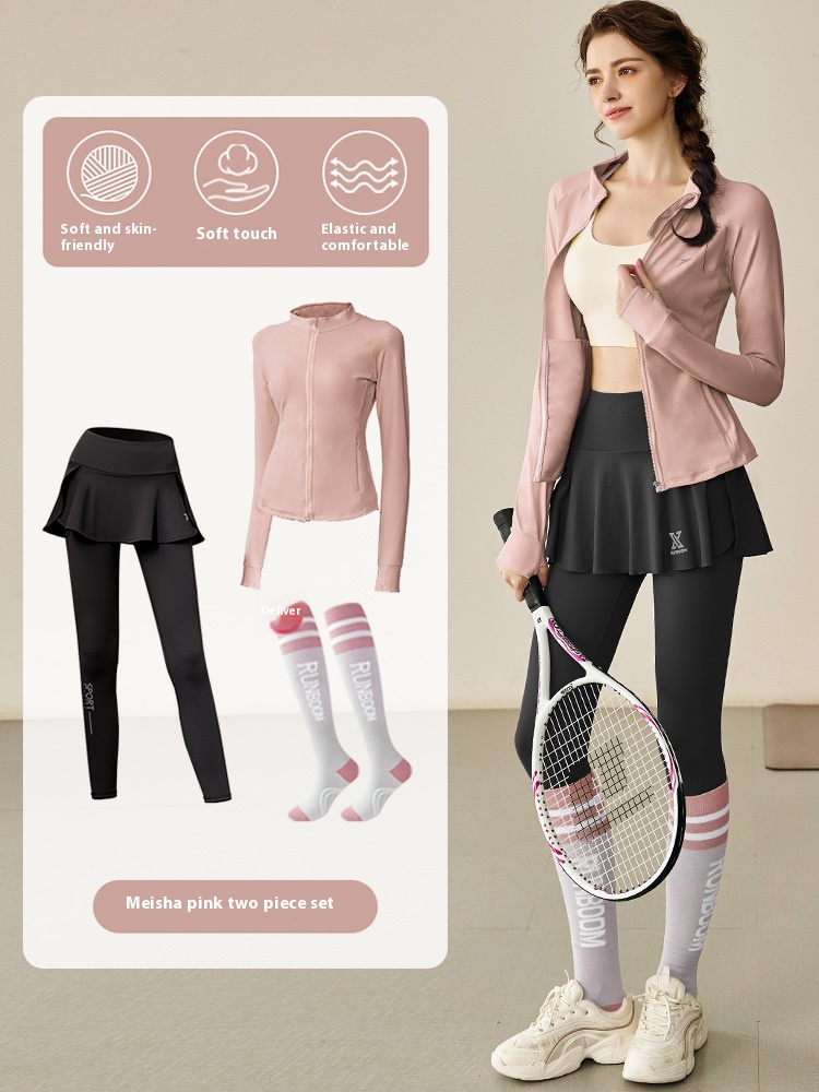 Morning Running Tennis Suit Gym Long-sleeved Top Yoga Suit