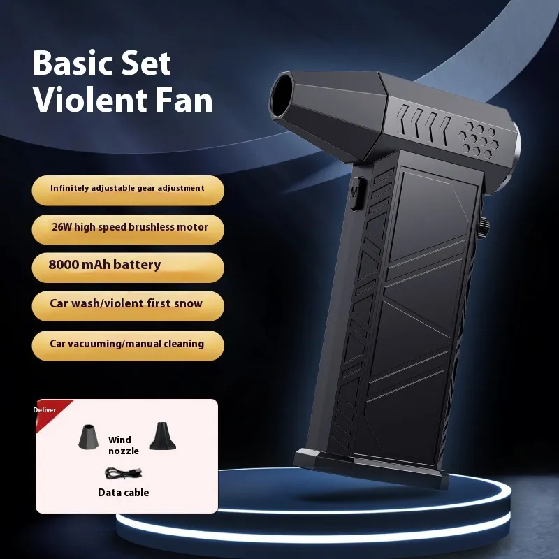 Small Hair Dryer Charging Brushless Motor Car Wash Blowing Water Blowing Ash - Foundation Package