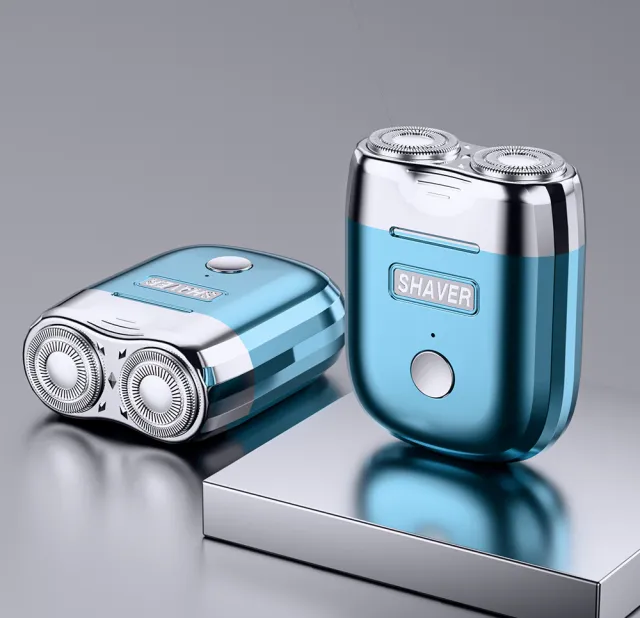 Electric Shavers For Men Trend Men's USB Rechargeable Travel Mini Portable Razor Gift Box For Boyfriend's Beard Razor Blue - Shop at LoveMi