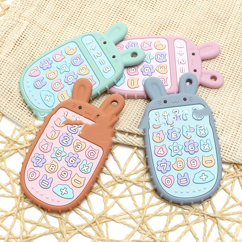 Cartoon Food Grade Rabbit Baby Press Toy