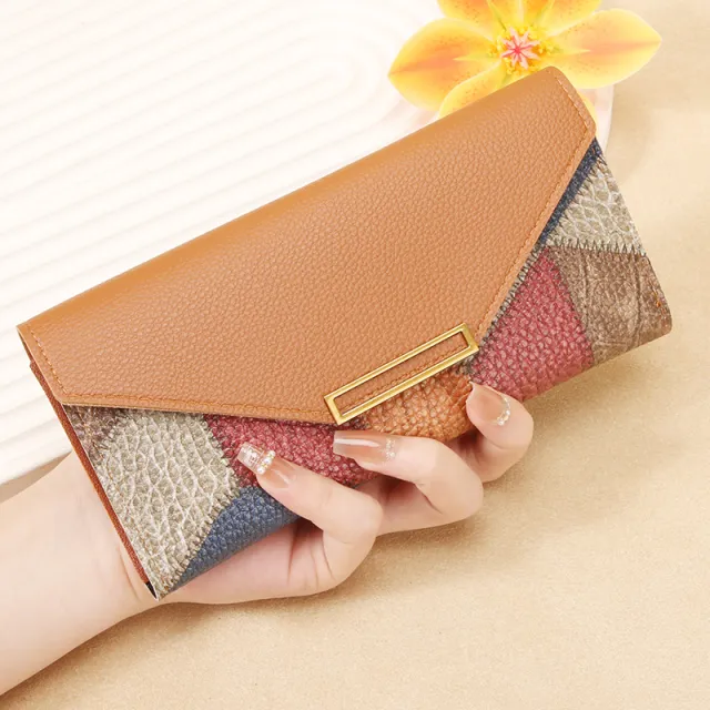 A Multi functional Buckle Retro Thin Coin Purse From Japan And South Korea Brown - Shop at LoveMi