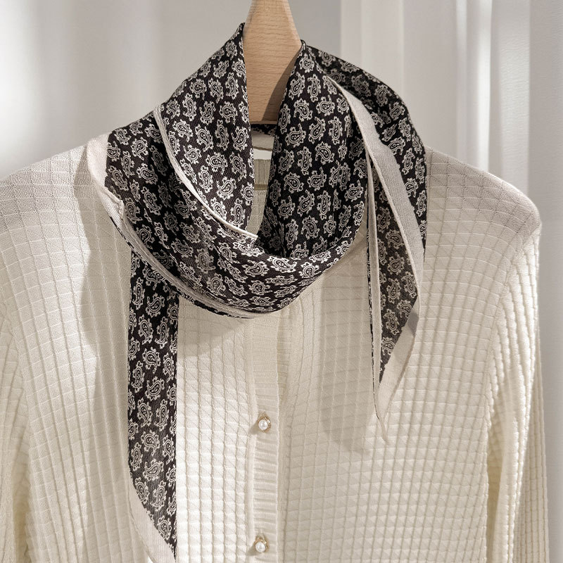 Mulberry Silk Light Skin-friendly Fashion Women's Elegant Decorative Silk Scarf
