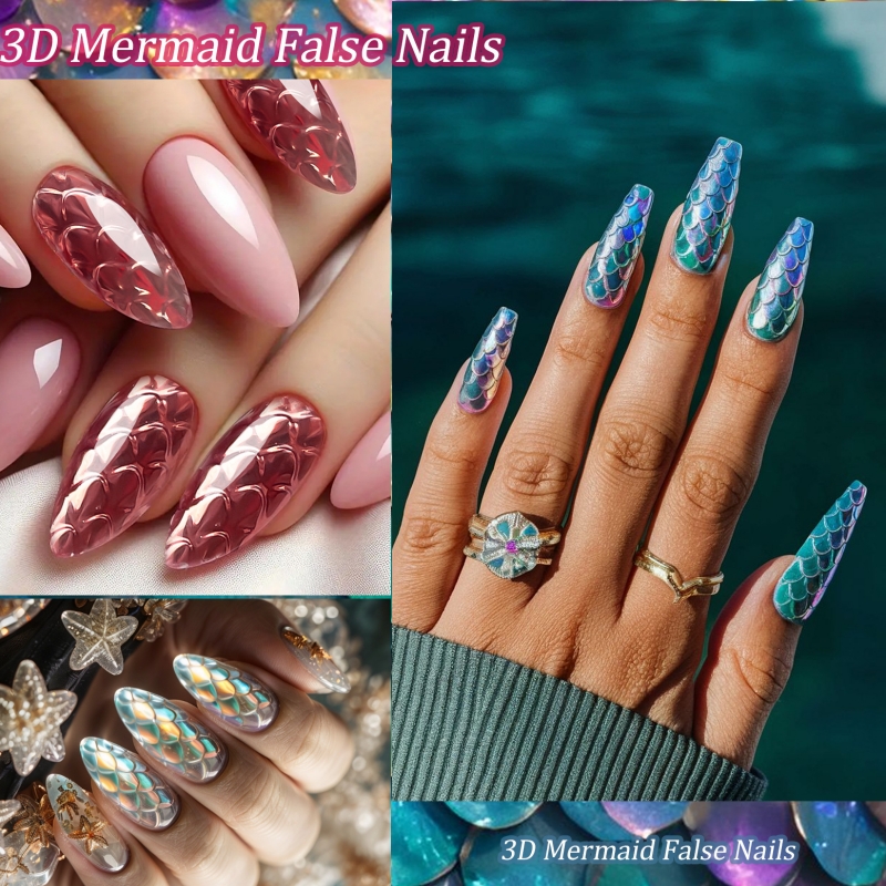 3D Scale Long Shaping Nail Tip
