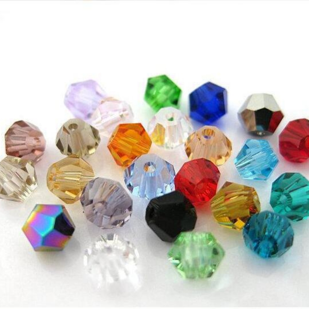 Sharp Bead Diameter 4MM Crystal Glass Beads