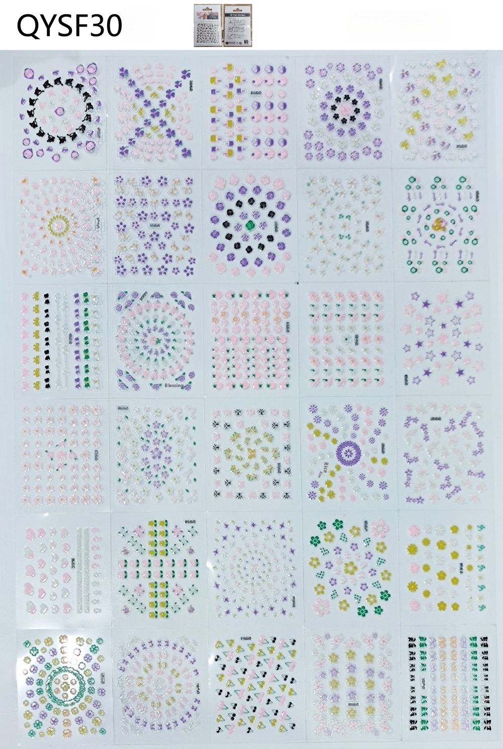3D Nail Decoration Nail Sticker Set