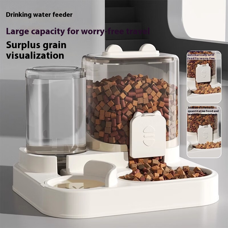 Pet Feeder Automatic Drinking Water Large Capacity Integrated