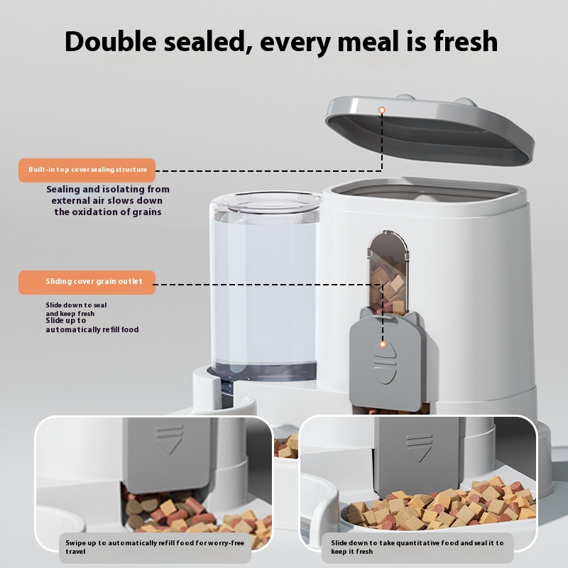 Pet Feeder Automatic Drinking Water Large Capacity Integrated