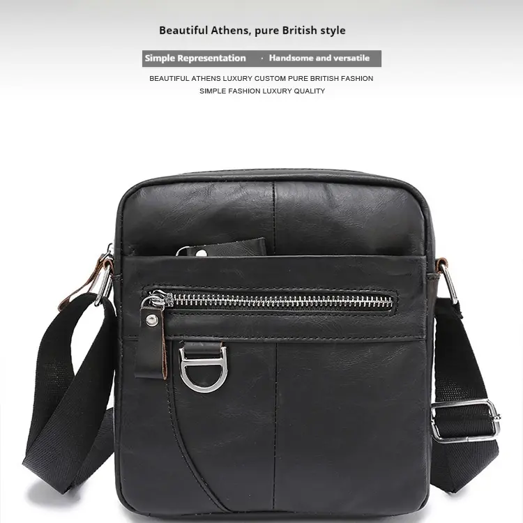 Retro Cowhide Leather Messenger Bag